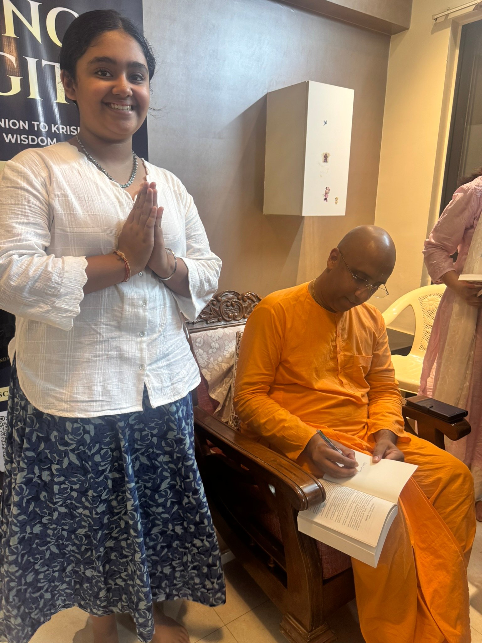 Book signing with readers